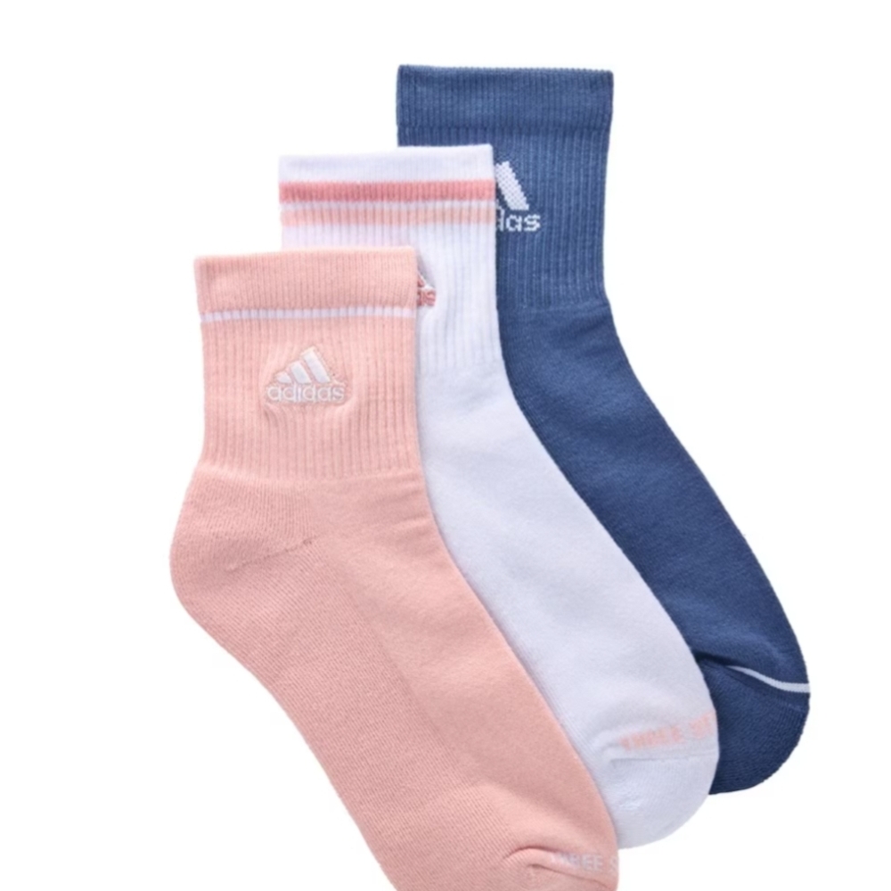 adidas Women's Athletic Socks - Coral, White, Navy